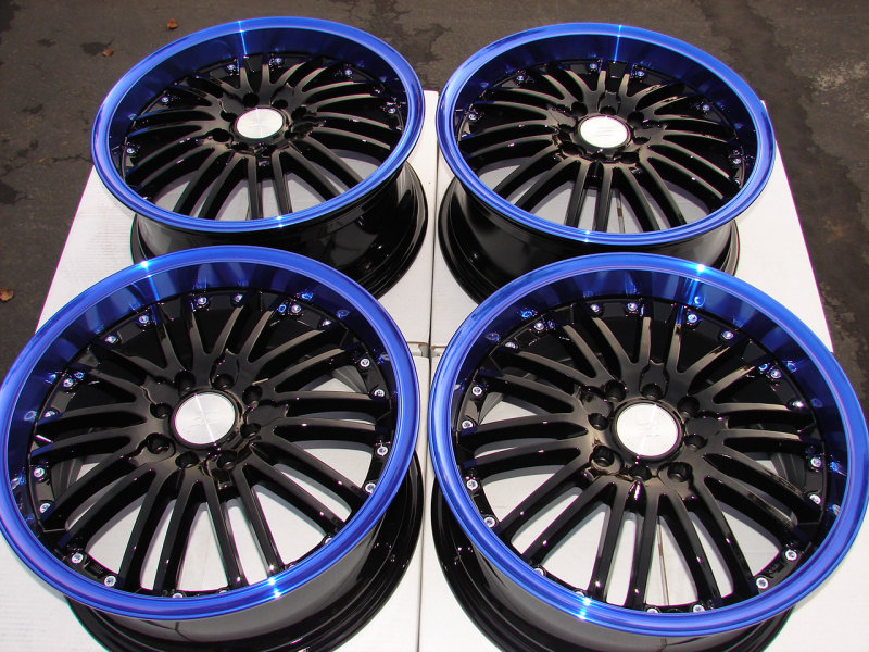 16" Blue Wheels Rims 4x100 4x108 Honda Accord Civic Prelude Rio Sephia Miata