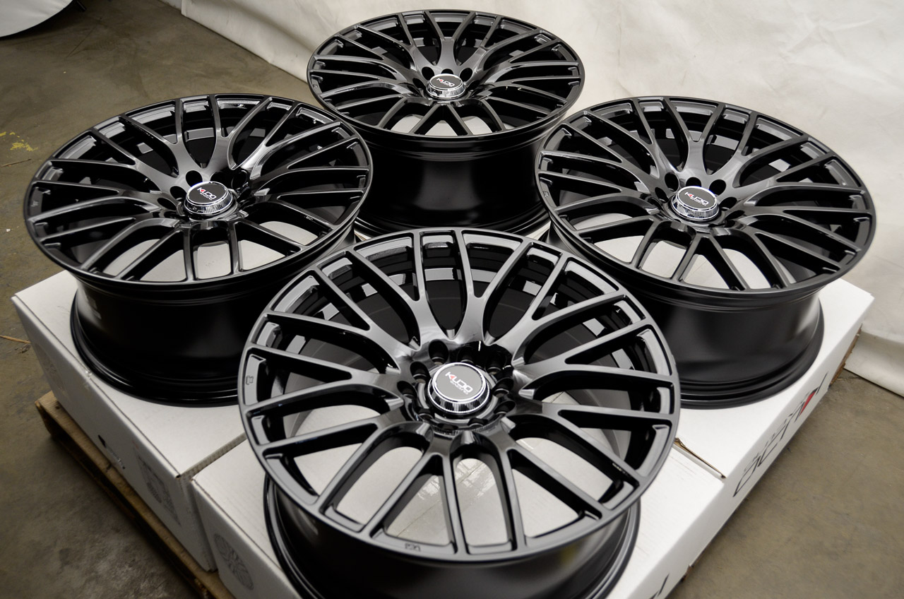 17x7.5 Civic Wheels Black Rims 5x100 5x114.3