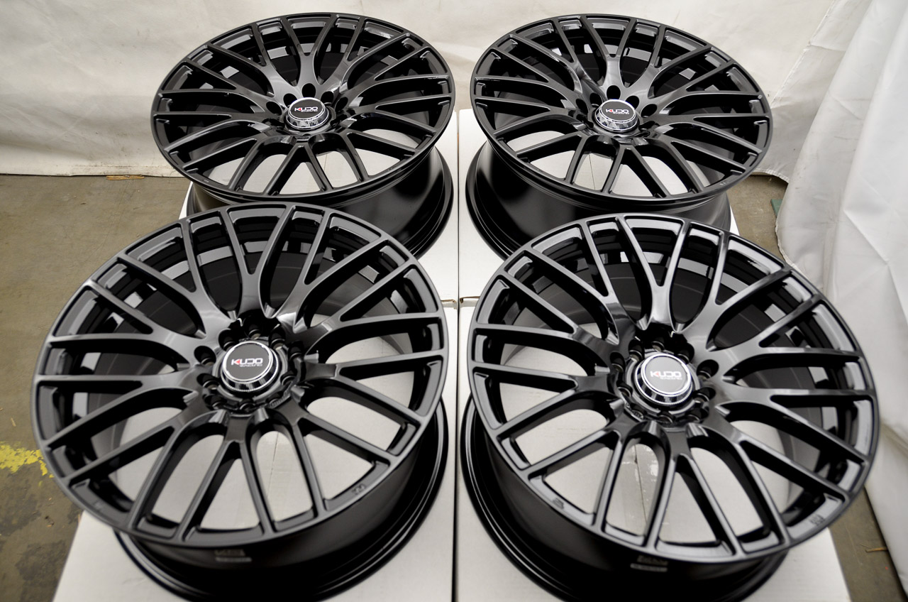 17x7.5 Civic Wheels Black Rims 5x100 5x114.3